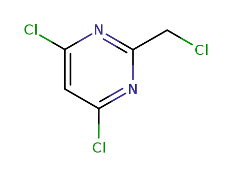 Molecular Structure of 19875-05-9 (2-Chloromethyl-4,6-dichloropyrimidine)