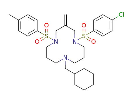 9-cyclohexylmethyl-1-(4-chlorobenzenesulfonyl)-3-methylene-5-(p-toluenesulfonyl)-1,5,9-triazacyclododecane