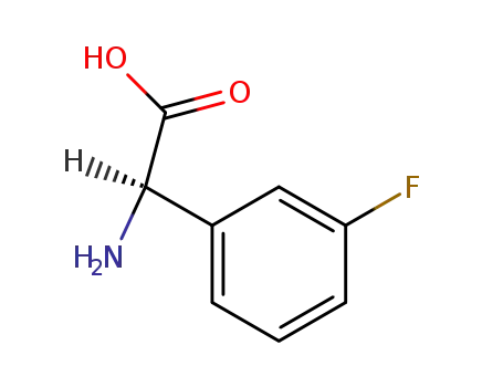 Molecular Structure of 25698-44-6 ((R)-AMINO-(3-FLUORO-PHENYL)-ACETIC ACID)