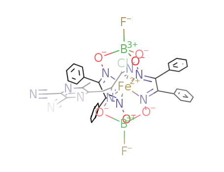 Molecular Structure of 1322101-26-7 ([Fe((ONC(C<sub>6</sub>H<sub>5</sub>))2)2(BF)2((ONCCl)ONCCH<sub>2</sub>(C<sub>4</sub>N<sub>2</sub>)(CN)2(CH<sub>3</sub>))])