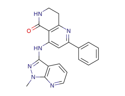 4-[(1-methyl-1H-pyrazolo[3,4-b]pyridin-3-yl)amino]-2-phenyl-7,8-dihydro-1,6-naphthyridin-5(6H)-one