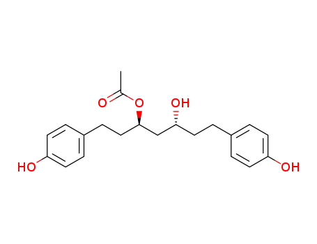 Molecular Structure of 1269839-24-8 (5-Hydroxy-1,7-bis(4-hydroxyphenyl)
heptan-3-yl acetate)