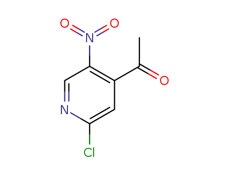 Molecular Structure of 1214241-91-4 (1-(2-chloro-5-nitropyridin-4-yl)ethanone)