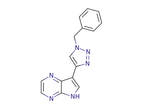 Molecular Structure of 1316228-57-5 (7-(1-benzyl-1H-1,2,3-triazol-4-yl)-5H-pyrrolo[2,3-b]pyrazine)