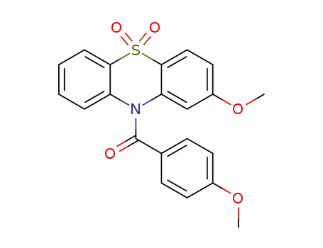 Molecular Structure of 1309924-98-8 (2-methoxy-10-(4-methoxybenzoyl)-10H-phenothiazine-5,5-dioxide)