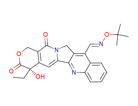 1H-Pyrano[3',4':6,7]indolizino[1,2-b]quinoline-11-carboxaldehyde,4-ethyl-3,4,12,14-tetrahydro-4-hydroxy-3,14-dioxo-,11-[O-(1,1-dimethylethyl)oxime], [C(E),4S]-