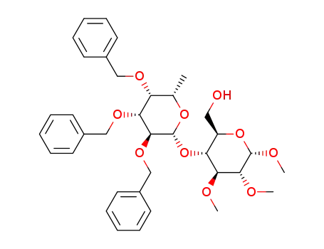 methyl 2,3-di-O-methyl-4-O-(2,3,4-tri-O-benzyl-β-L-fucopyranosyl)-α-D-glucopyranoside