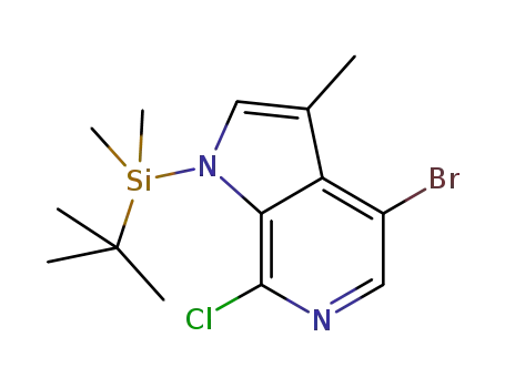 4-bromo-1-(tert butyl-dimethyl-silanyl)-7-chloro-3-methyl-1H-pyrrolo[2,3-c]pyridine