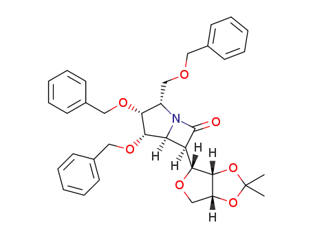 (2S,3R,4S)-3,4-bis(benzyloxy)-2-(benzyloxymethyl)-6-[(3aR,6R,6aS)-tetrahydro-2,2-dimethylfuro[3,4-d][1,3]dioxol-6-yl]-1-azabicyclo[3.2.0]heptan-7-one