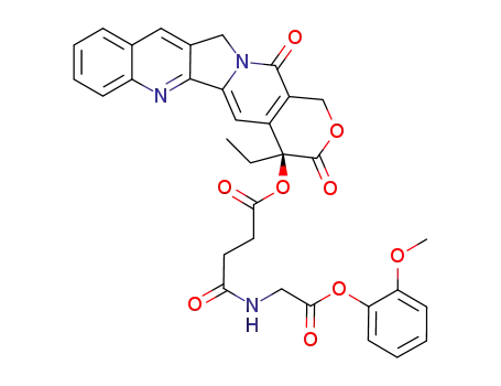 Molecular Structure of 630391-03-6 (20-O-(2-methoxyphenylglycyl)succinyl-camptothecin)