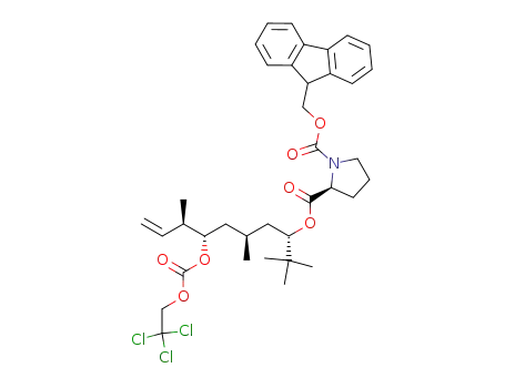 pyrrolidine-1,2-dicarboxylic acid (2S)-2-[(3R,4S,6S,8S)-8-tert-butyl-4-(2,2,2-trichloroethoxycarbonyloxy)-3,6-dimethyloct-1-en-8-yl]ester 1-(9H-fluoren-9-ylmethyl)ester