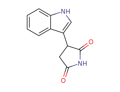 Molecular Structure of 10185-29-2 (2,5-Pyrrolidinedione, 3-(1H-indol-3-yl)-)