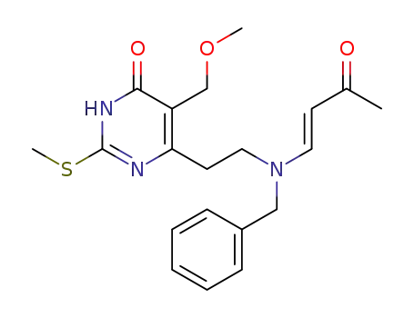 6-(2-{benzyl[(1E)-3-oxobut-1-en-1-yl]amino}ethyl)-5-(methoxymethyl)-2-(methylthio)pyrimidin-4(3H)-one
