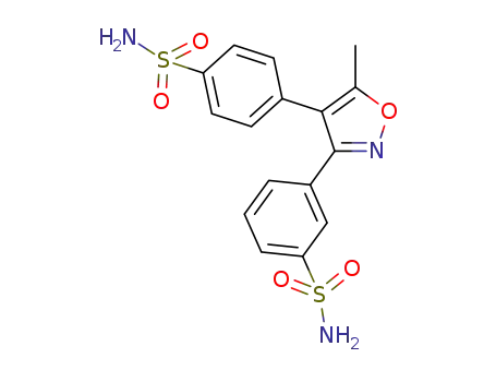 Molecular Structure of 1373038-59-5 (BenzenesulfonaMide, 3-[4-[4-(aMinosulfonyl)phenyl]-5-Methyl-3-isoxazolyl]-)
