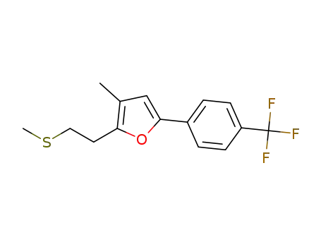 3-methyl-2-(2-(methylthio)ethyl)-5-(4-(trifluoromethyl)phenyl)furan