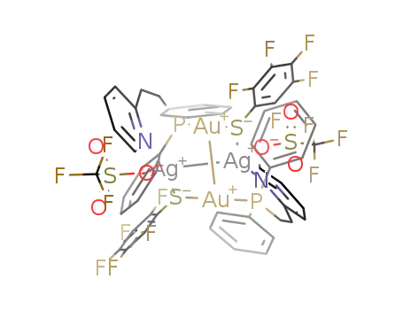[Ag2Au2(μ-SC6F5)2(μ-PPh2CH2CH2C5H4N)2(OSO2CF3)2]