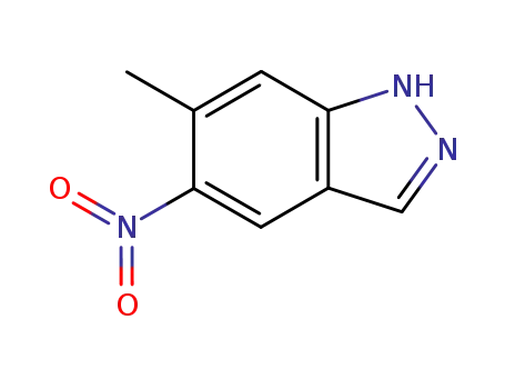 Molecular Structure of 81115-43-7 (5-NITRO-6-METHYL (1H)INDAZOLE)