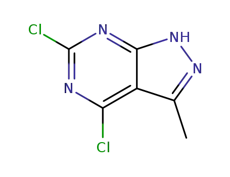 Molecular Structure of 1211522-68-7 (4,6-Dichloro-3-methyl-1H-pyrazolo[3,4-d]pyrimidine)