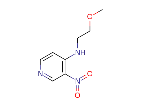 Molecular Structure of 1040063-55-5 (N-[2-(methyloxy)ethyl]-3-nitro-4-pyridinamine)
