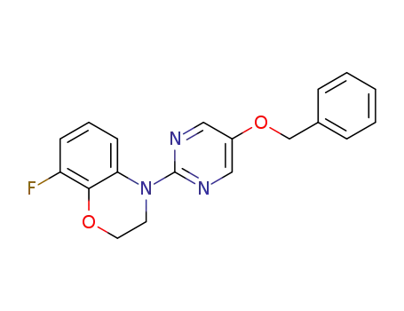 4-[5-(benzyloxy)pyrimidin-2yl]-8-fluoro-3,4-dihydro-2H-benzo-[1,4]oxazine