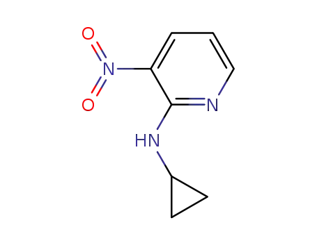 Molecular Structure of 290313-20-1 (N2-CYCLOPROPYL-3-NITROPYRIDIN-2-AMINE)