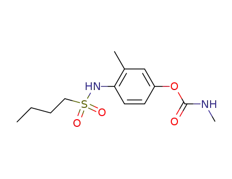 Molecular Structure of 64748-03-4 (3-methyl-4-(n-butanesulfonamido)phenyl N-methylcarbamate)