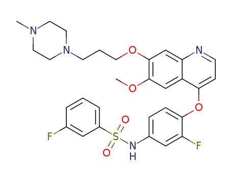 3-fluoro-N-(3-fluoro-4-{6-methoxy-7-[3-(4-methylpiperazin-1-yl)propoxy]quinolin-4-yloxy}phenyl)benzenesulfonamide