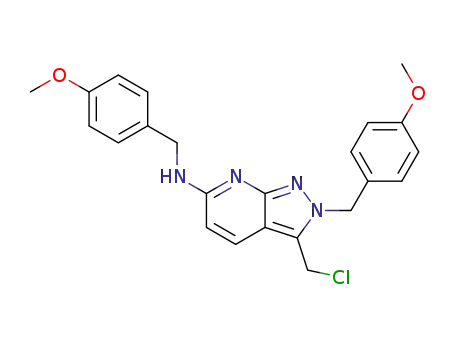 3-(chloromethyl)-N,2-bis(4-methoxybenzyl)-2H-pyrazolo[3,4-b]pyridin-6-amine
