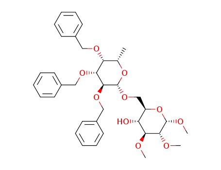 methyl 2,3-di-O-methyl-6-O-(2,3,4-tri-O-benzyl-β-L-fucopyranosyl)-α-D-glucopyranoside