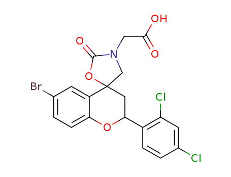 [6-bromo-2-(2,4-dichlorophenyl)-2'-oxo-2,3-dihydro-3'H-spiro[chromene-4,5'-[1,3]oxazolidin]-3'-yl]acetic acid