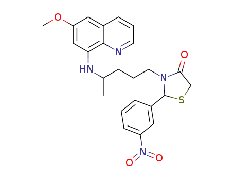 3-{4-[(6-methoxyquinolin-8-yl)amino]pentyl}-2-(3-nitrophenyl)-1,3-thiazolidin-4-one