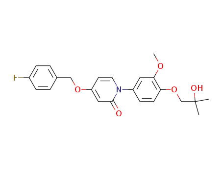 4-[(4-fluorobenzyl)oxy]-1-[4-(2-hydroxy-2-methylpropoxy)-3-methoxyphenyl]pyridin-2(1H)-one