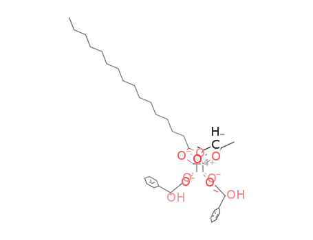 Molecular Structure of 1345345-31-4 ([Ti(IV)(acetylacetonate)(palmitate)(O<sub>2</sub>CCH(OH)C<sub>6</sub>H<sub>5</sub>)2])