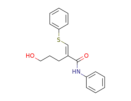 (E)-5-hydroxy-N-phenyl-2-(phenylthiomethylene)pentanamide