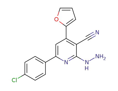 6-(4-chlorophenyl)-4-(2-furyl)-2-hydrazinylpyridine-3-carbonitrile
