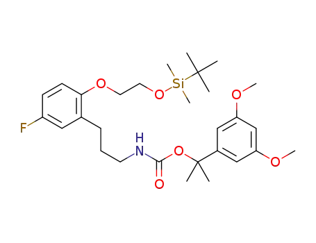 Carbamic acid,
[3-[2-[2-[[(1,1-dimethylethyl)dimethylsilyl]oxy]ethoxy]-5-fluorophenyl]prop
yl]-, 1-(3,5-dimethoxyphenyl)-1-methylethyl ester