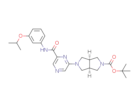 (3aR,6aS)-tert-butyl 5-(6-(3-isopropoxyphenylcarbamoyl)pyrazin-2-yl)hexahydropyrrolo[3,4-c]pyrrole-2(1H)-carboxylate