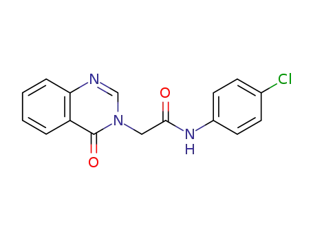 Molecular Structure of 108086-47-1 (N-(4-chlorophenyl)-2-(4-oxo-3(4H)-quinazolinyl)acetamide)