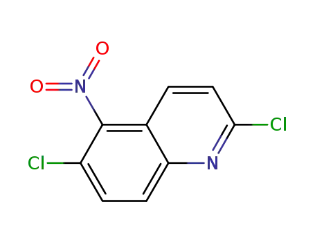 Molecular Structure of 1209246-34-3 (2,6-Dichloro-5-nitroquinoline)