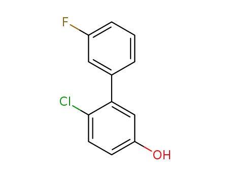 Molecular Structure of 1354787-35-1 (6-chloro-3'-fluorobiphenyl-3-ol)