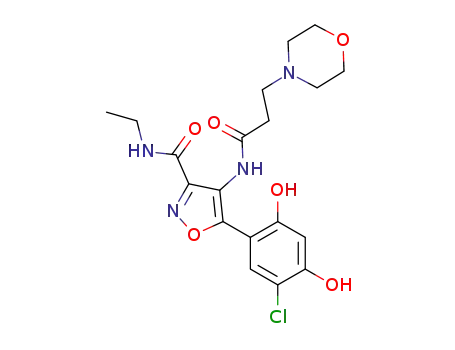 5-(5-chloro-2,4-dihydroxy-phenyl)-4-(3-morpholin-4-yl-propionylamino)isoxazole-3-carboxylic acid ethylamide