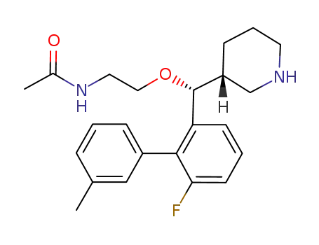 N-(2-((R)-(6-fluoro-3'-methylbiphenyl-2-yl)((R)-piperidin-3-yl)methoxy)ethyl)acetamide