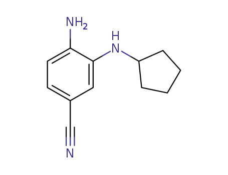 Molecular Structure of 864275-10-5 (Benzonitrile, 4-amino-3-(cyclopentylamino)- (9CI))