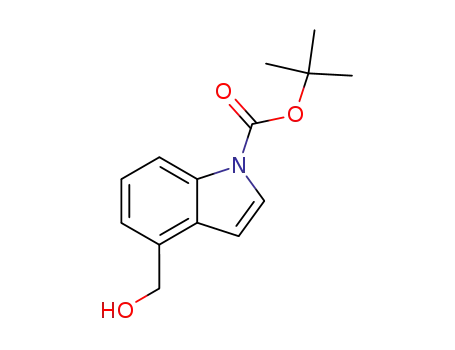 Molecular Structure of 220499-12-7 (tert-Butyl 4-(hydroxymethyl)-1H-indole-1-carboxylate)