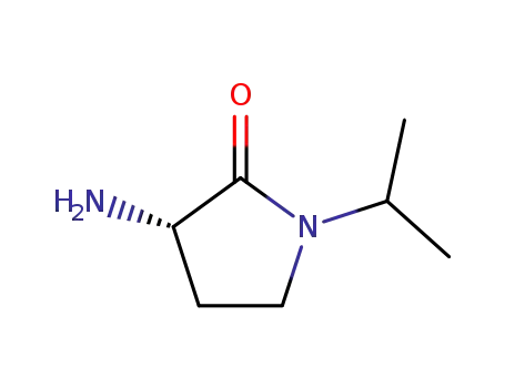 Molecular Structure of 1355040-67-3 ((3S)-3-aMino-1-isopropyl-pyrrolidin-2-one)