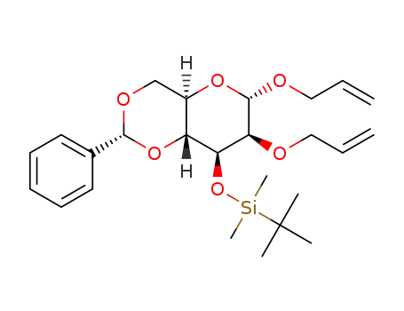 allyl 2-O-allyl-4,6-O-benzylidene-3-O-tert-butyldimethylsilyl-α-D-mannopyranoside