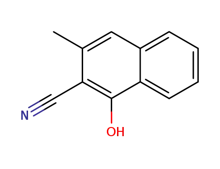 Molecular Structure of 5333-06-2 (1-hydroxy-3-methylnaphthalene-2-carbonitrile)