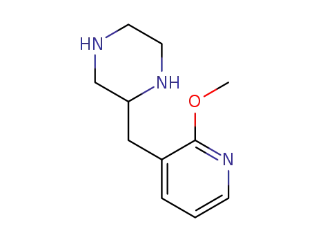 Molecular Structure of 1361225-10-6 (2-((2-methoxy-3-pyridinyl)methyl)piperazine)