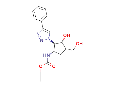 tert-butyl (1S,2R,3R,4S)-3-hydroxy-4-(hydroxymethyl)-2-(4-phenyl-1H-1,2,3-triazol-1-yl)cyclopentylcarbamate
