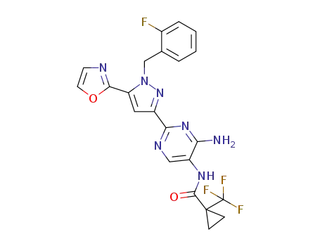 Molecular Structure of 1354043-63-2 (C<sub>22</sub>H<sub>17</sub>F<sub>4</sub>N<sub>7</sub>O<sub>2</sub>)